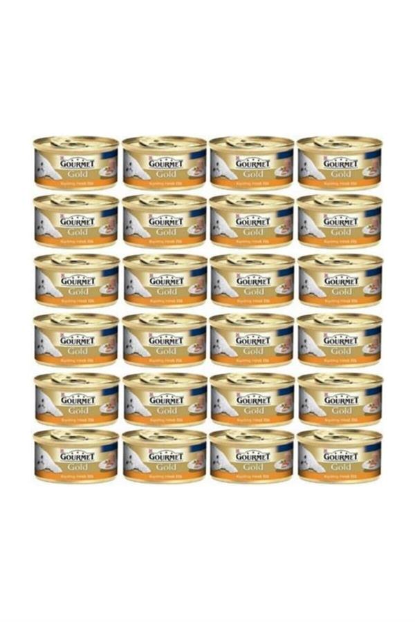 Gourmet Gold Kiyilmiş Hindi Etli Yetişkin Kedi Konservesi 85 Gr 24 Adet