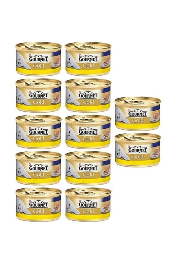Gourmet Gold Kiyilmiş Tavuk Etli Yetişkin Kedi Konservesi 85 Gr 12 Adet