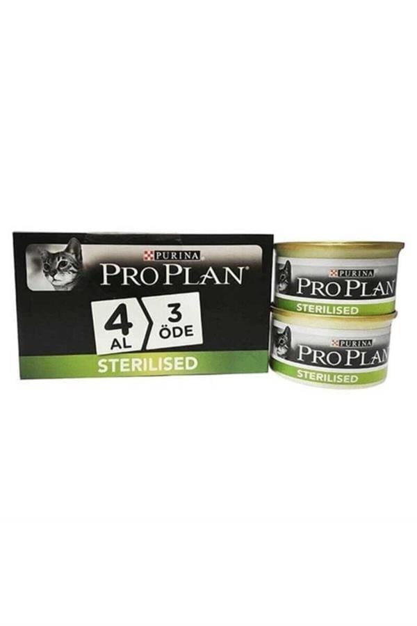 Proplan Sterilised Somonlu Kısırlaştırılmış Kedi Konservesi 85 Gr 4 Al 3 Öde