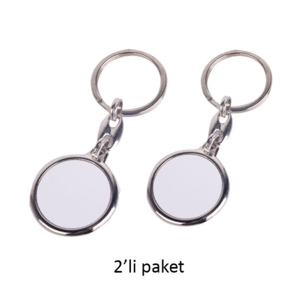 Süblimasyon Bella Çift Taraflı Metal Anahtarlık - 2'li Paket