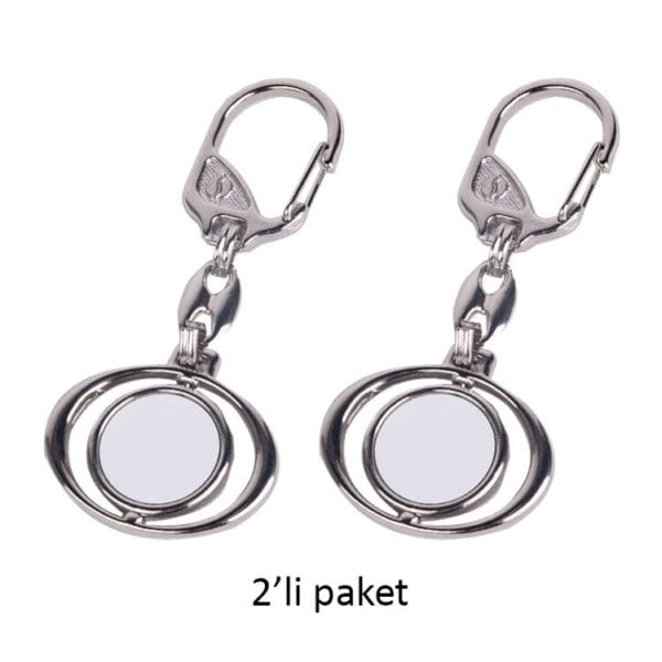 Süblimasyon Vivaldi Çift Taraflı Metal Anahtarlık - 2'li Paket